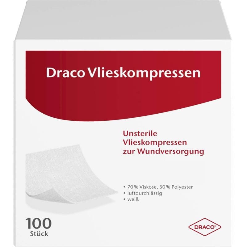 Draco Vlieskompressen, unsteril 10 cm x 10 cm, 8-fach