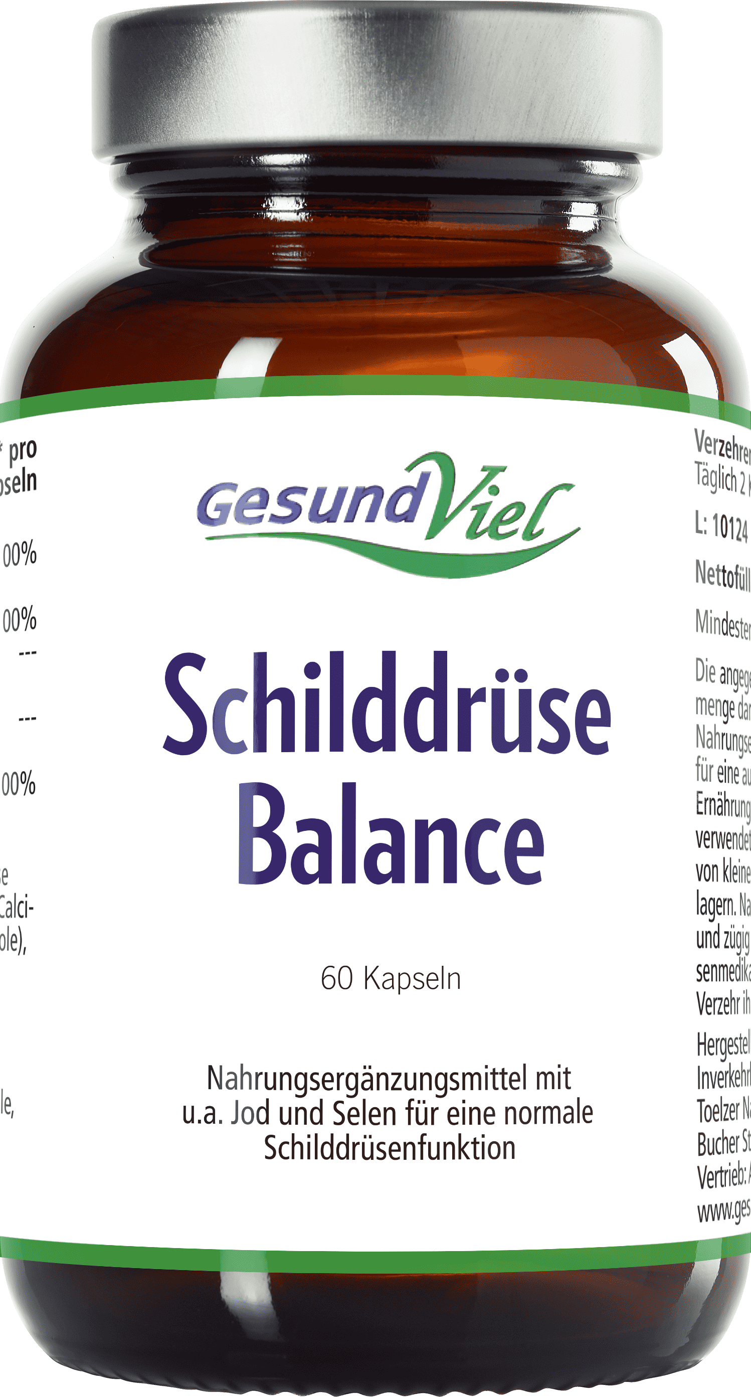 Produktbild Schilddrüse Balance, Nahrungsergänzungsmittel für eine normale Schilddrüsenfunktion